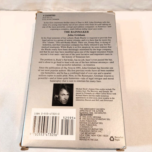 The Rainmaker by John Grisham Audiobook on Cassette