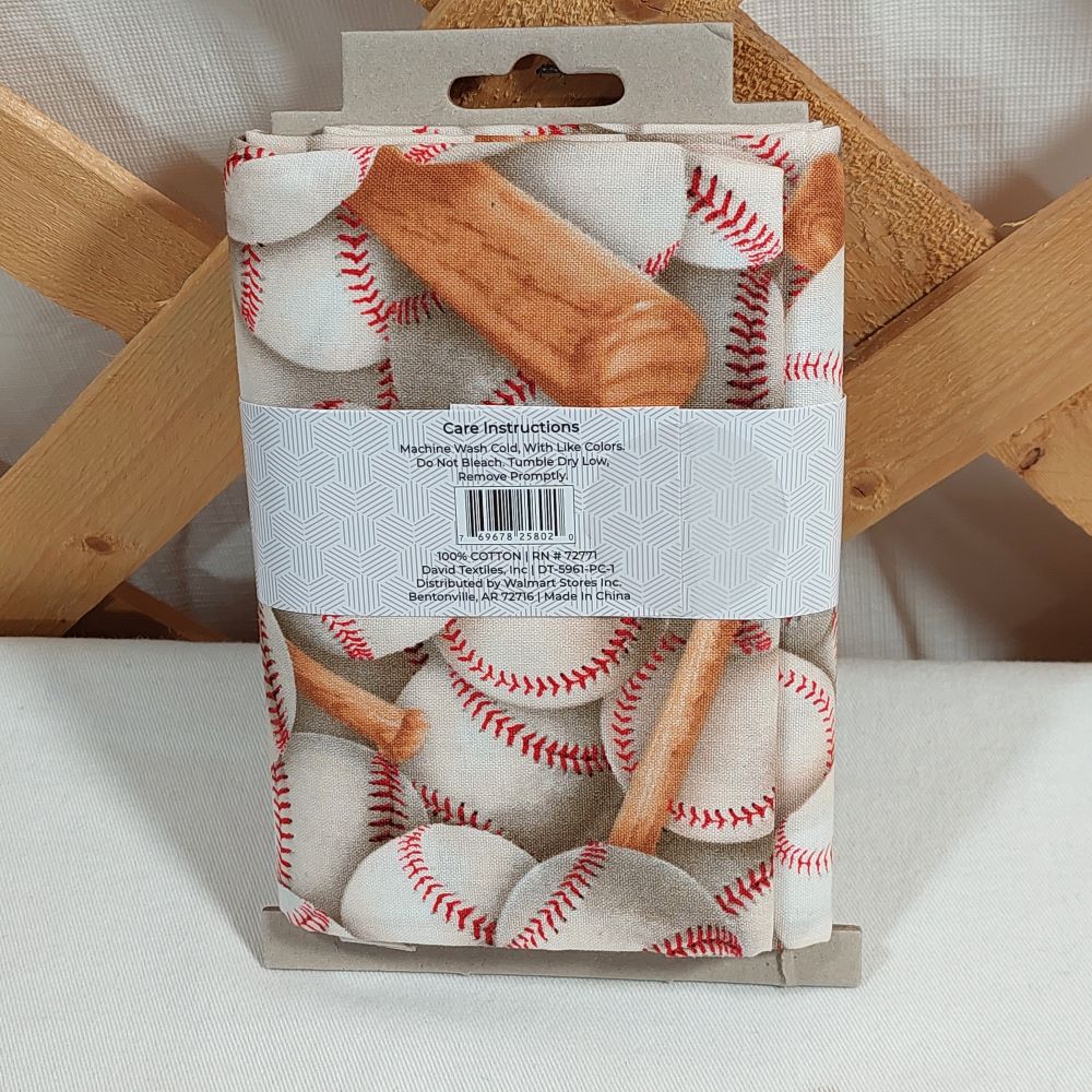 One Yard Fabric Cut Baseball Theme