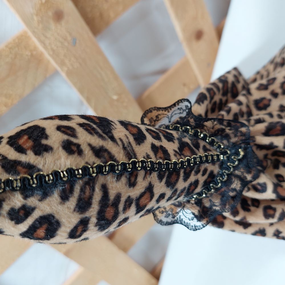 Jewelry Stand Mannequin with Leopard Print Dress