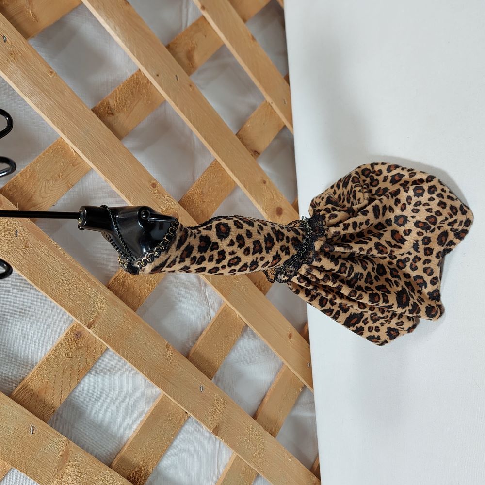 Jewelry Stand Mannequin with Leopard Print Dress