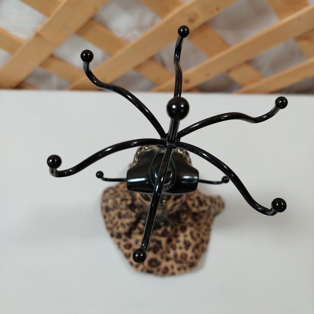 Jewelry Stand Mannequin with Leopard Print Dress