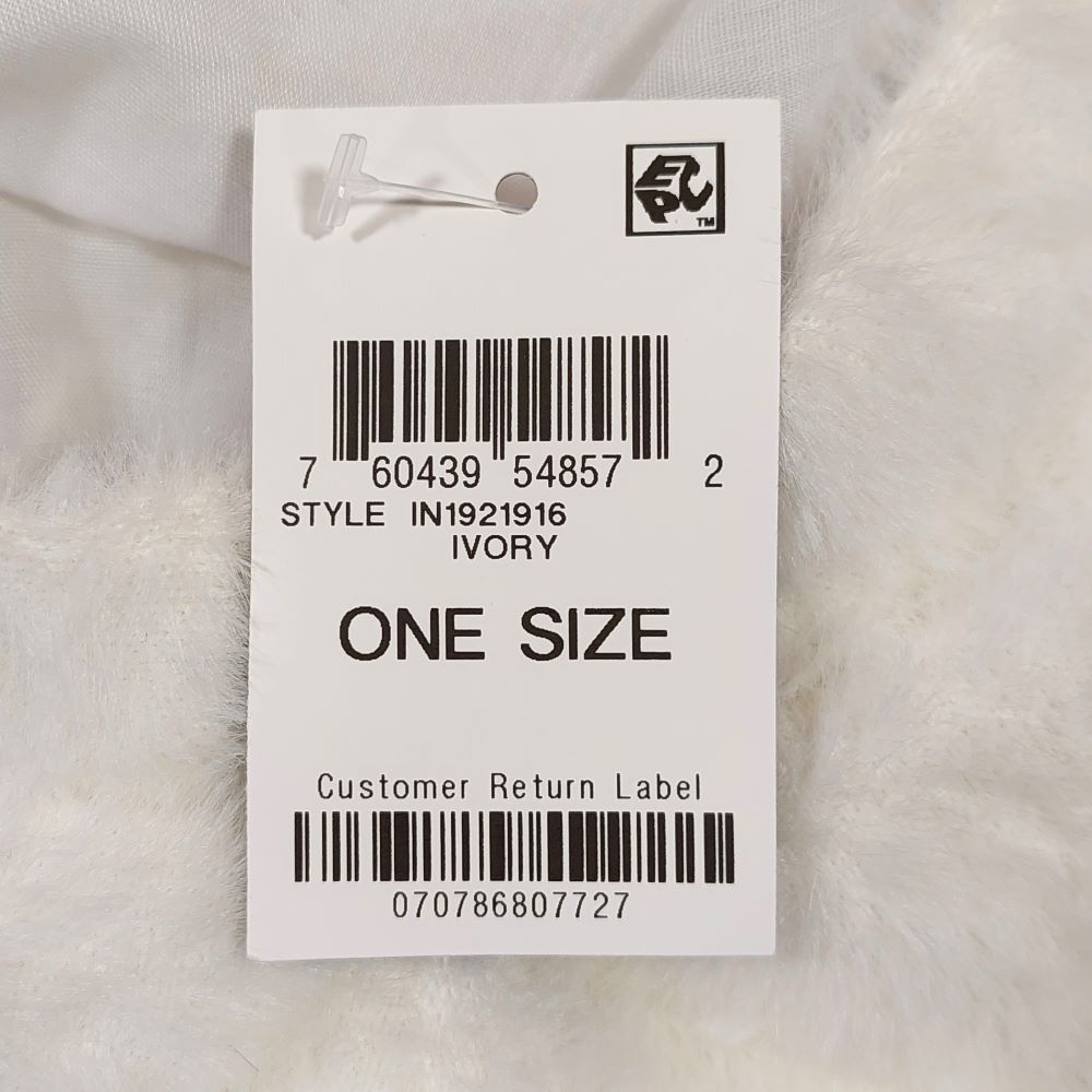 INC International Concepts Faux Fur Ivory Beret