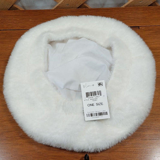 INC International Concepts Faux Fur Ivory Beret