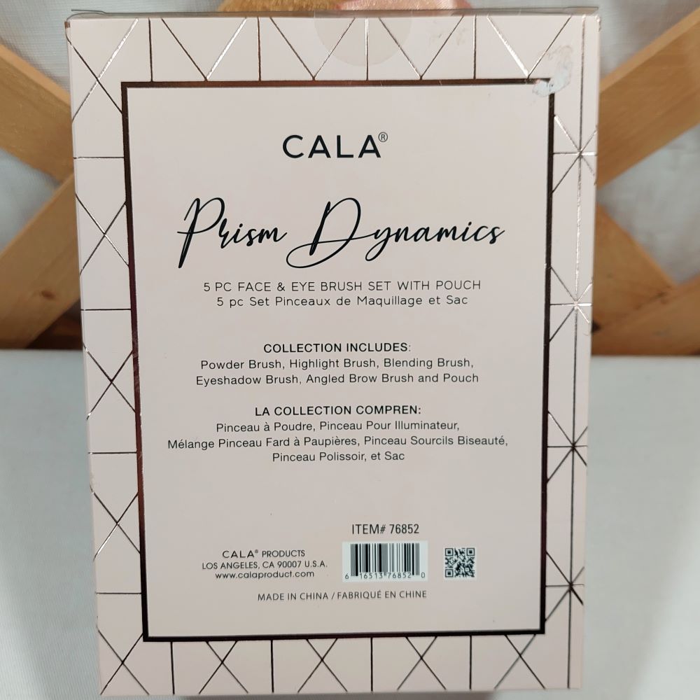 CALA Prism Dynamics 5-Piece Face & Eye Brush Set with Pouch