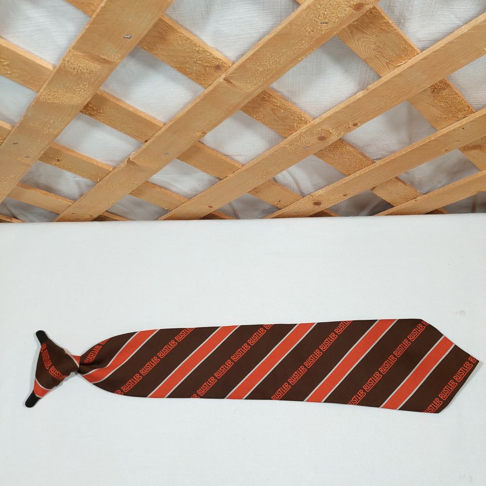 Rustler Steakhouse Novelty Clip-On Tie Vintage 1970's