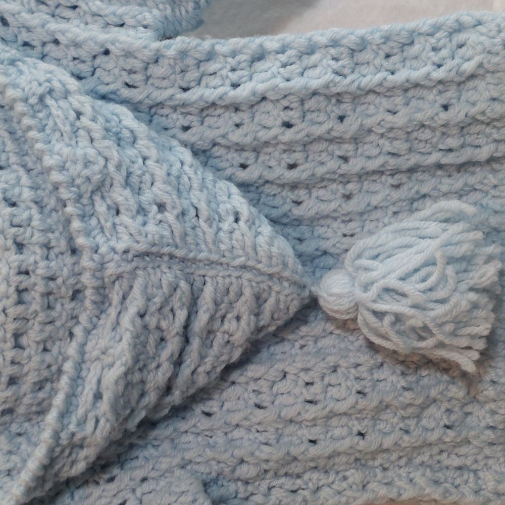 Handmade Infant Sweater Baby Blue