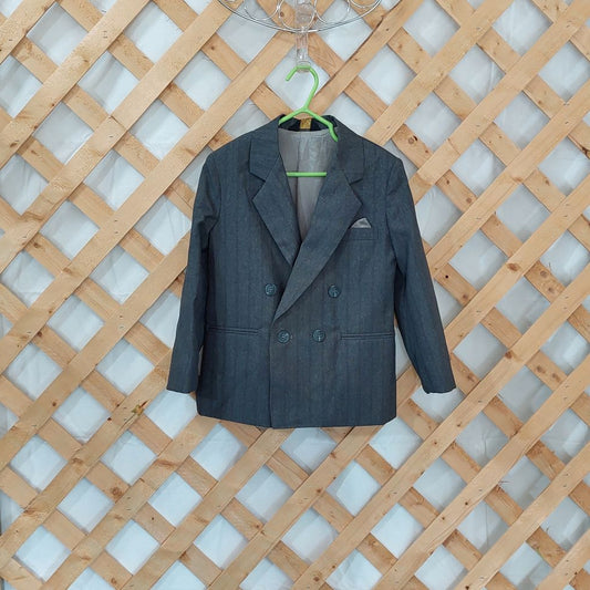 Vintage Young Classic Gray Suit Jacket Boys Size 5R
