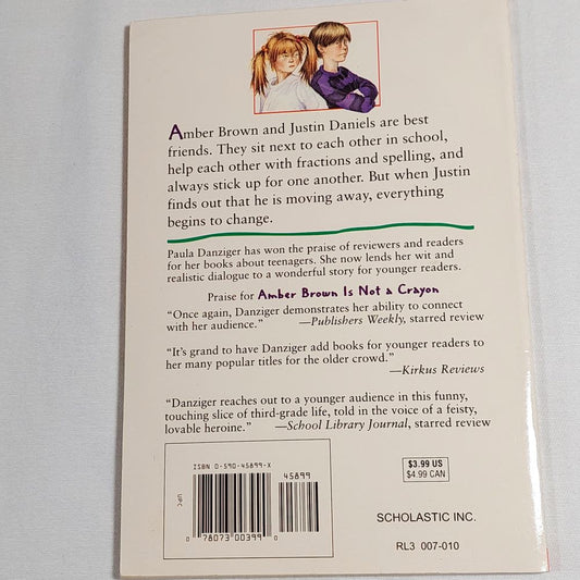 Amber Brown Is Not A Crayon by Paula Danziger Paperback Book
