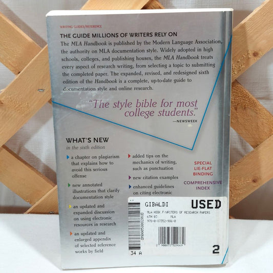 MLA Handbook for Writers of Research Papers Sixth Edition