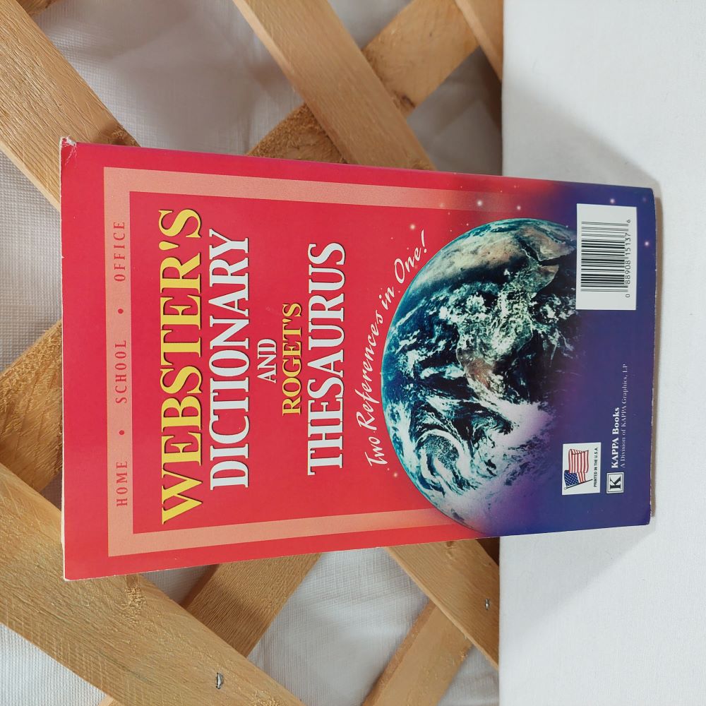 Webster's Dictionary and Roget's Thesaurus Softcover Book