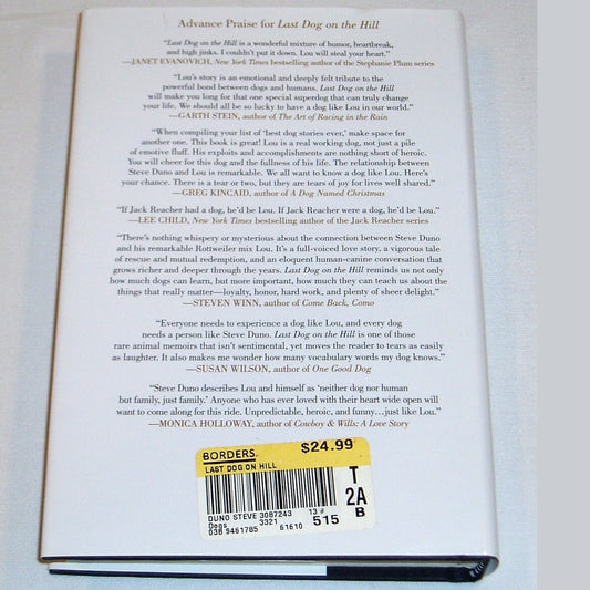 Last Dog on the Hill by Steve Duno Hardcover Book