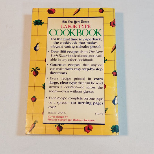The New York Times Large Type Cookbook by Jean Hewitt Revised Edition