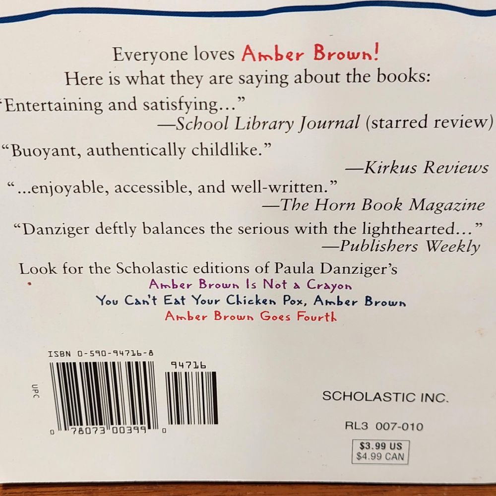 Amber Brown Wants Extra Credit by Paula Danziger Paperback Book