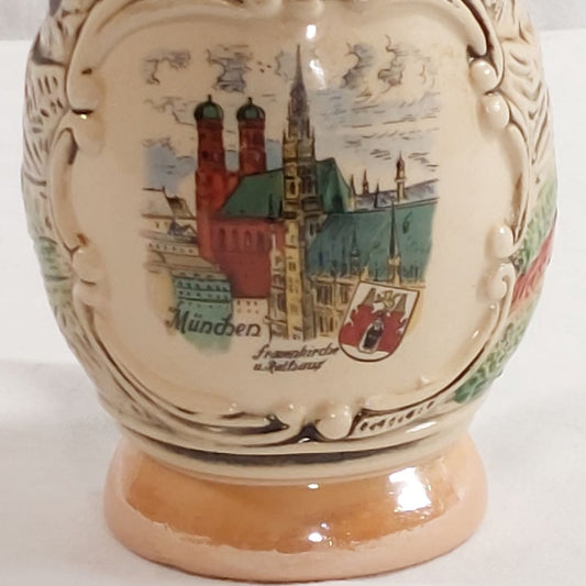 Zinn Miniature Embossed German Stein