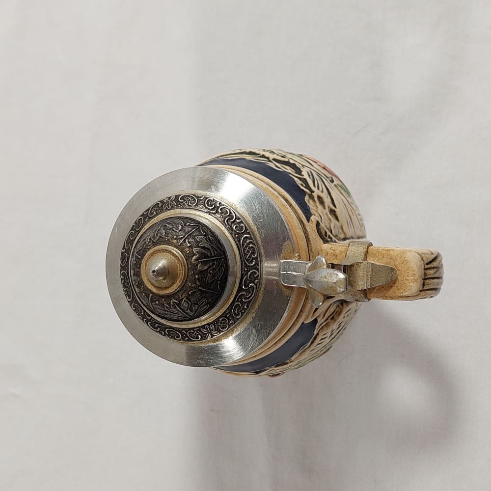 Zinn Miniature Embossed German Stein