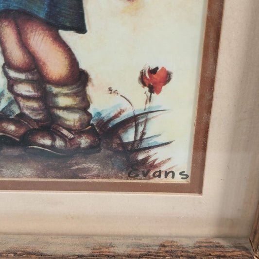 11" x 9" Framed Print "Sharing Umbrella"