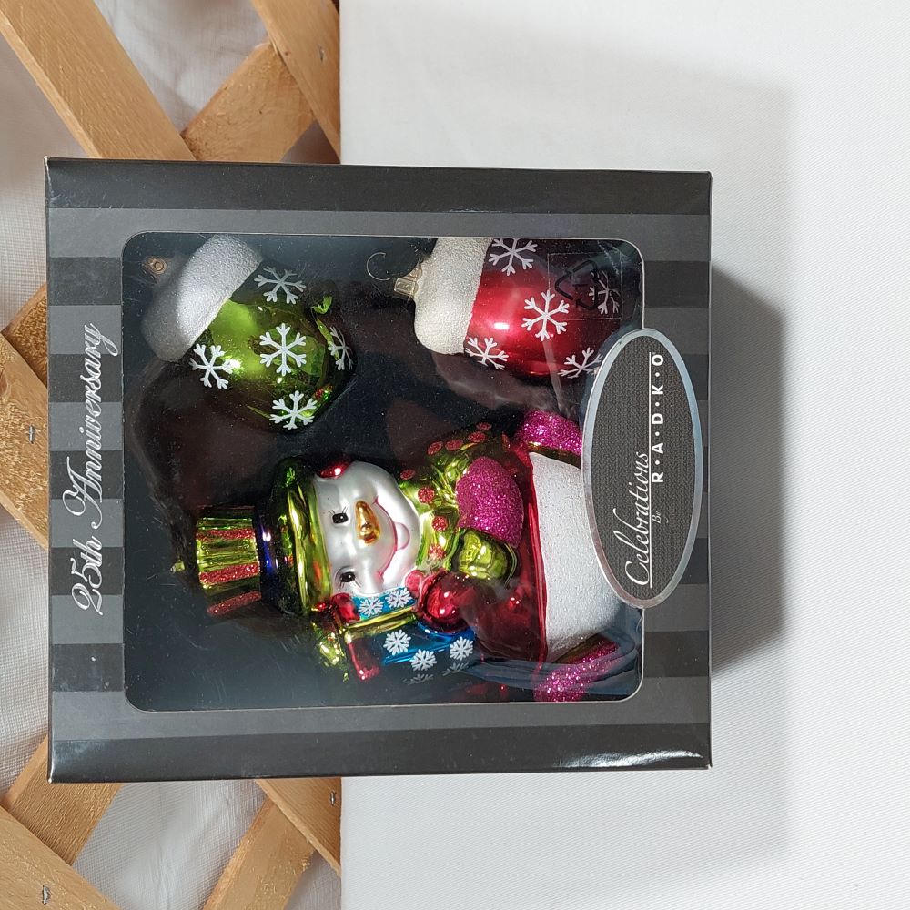 Celebrations By RADKO Holiday Ornament Set 25th Anniversary
