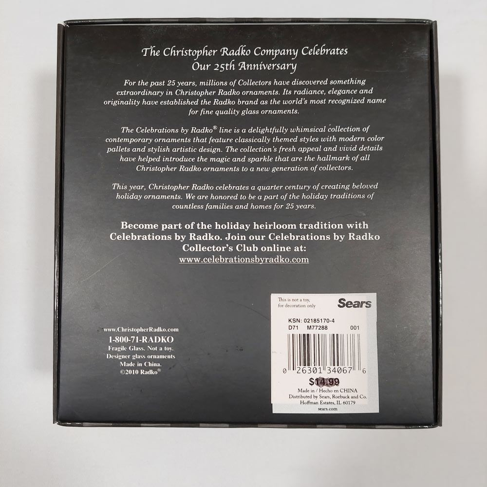 Celebrations By RADKO Holiday Ornament Set 25th Anniversary