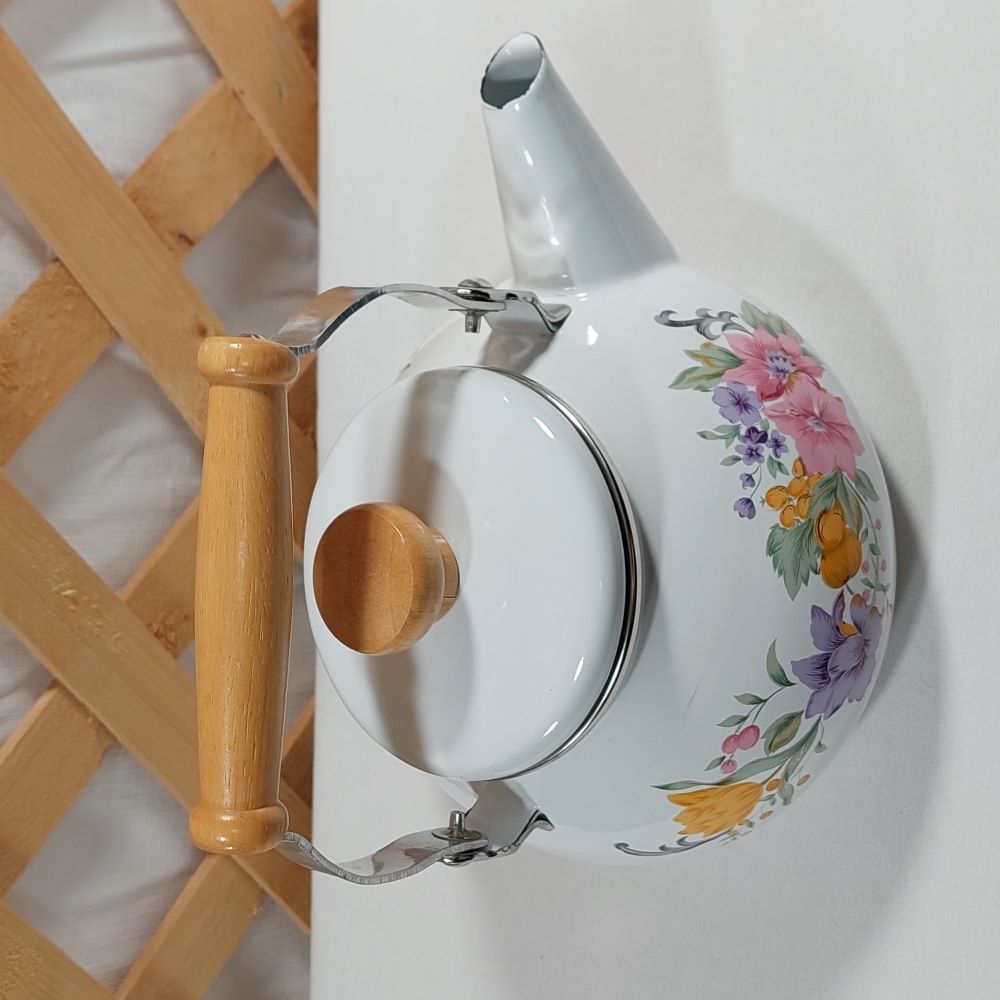 Vintage Teapot with Floral Pattern