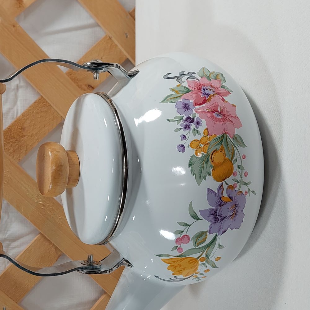 Vintage Teapot with Floral Pattern