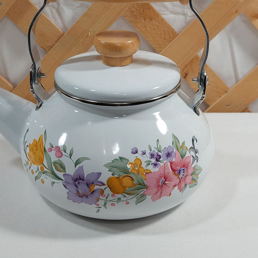 Vintage Teapot with Floral Pattern