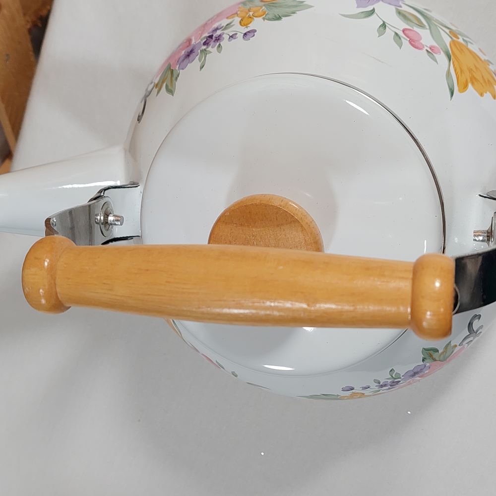Vintage Teapot with Floral Pattern