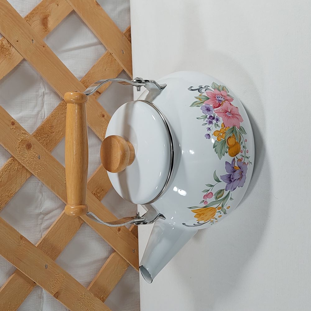 Vintage Teapot with Floral Pattern