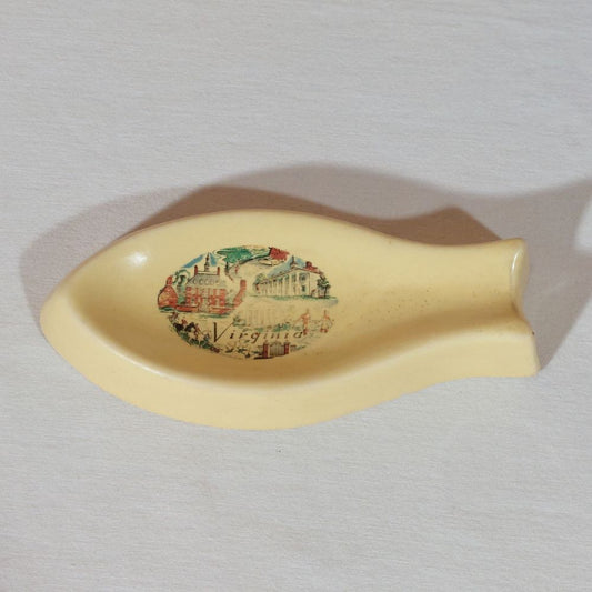 Pearl China Co. Vintage Spoon Rest State of Virginia