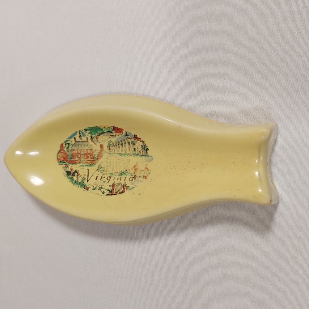 Pearl China Co. Vintage Spoon Rest State of Virginia