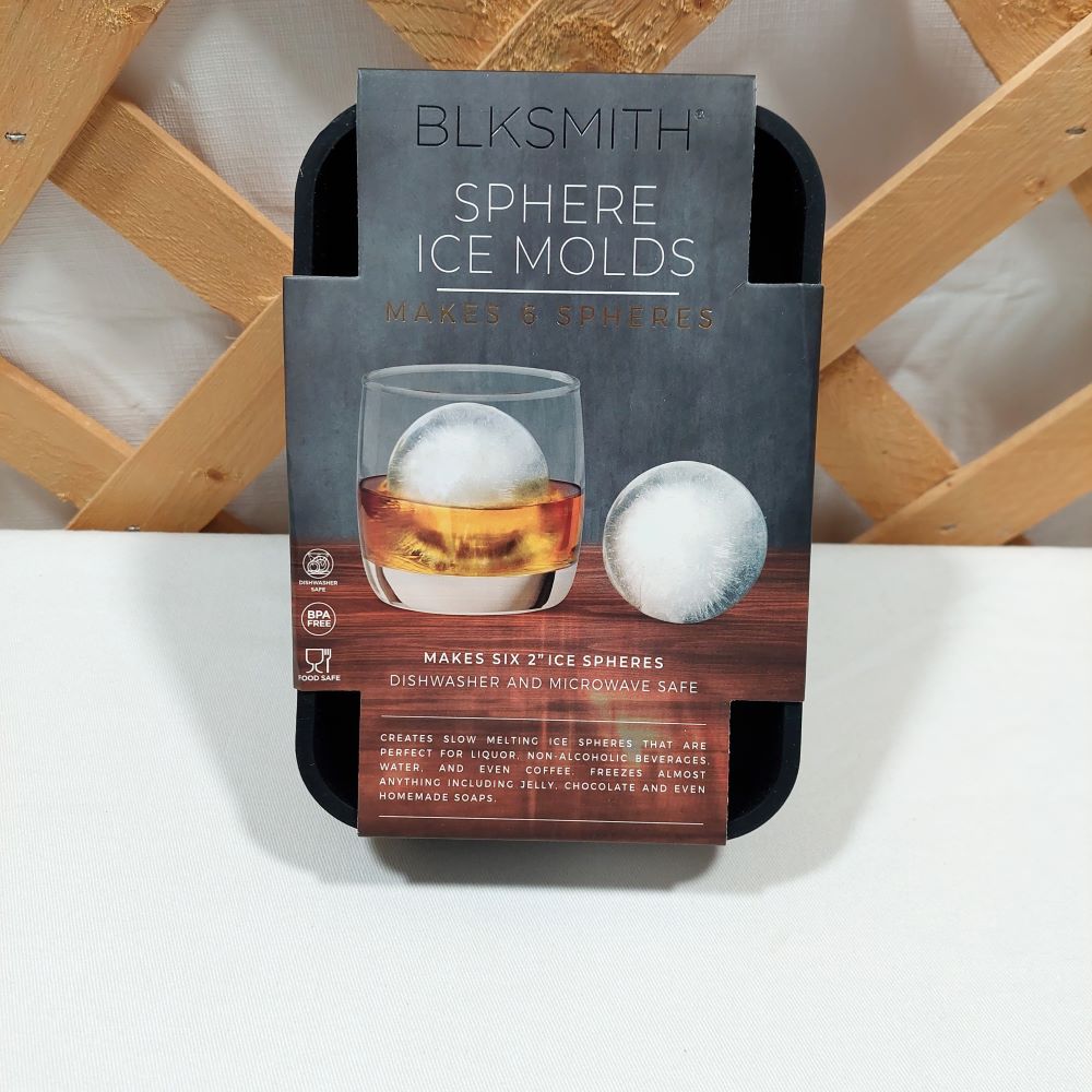 BLKSMITH Sphere Ice Molds for Six 2" Ice Spheres