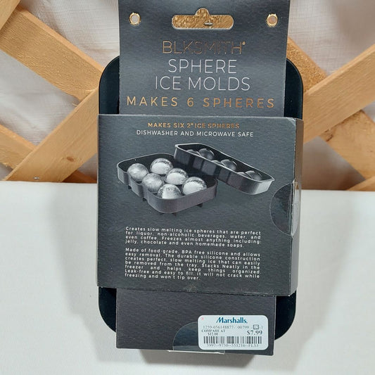 BLKSMITH Sphere Ice Molds for Six 2" Ice Spheres