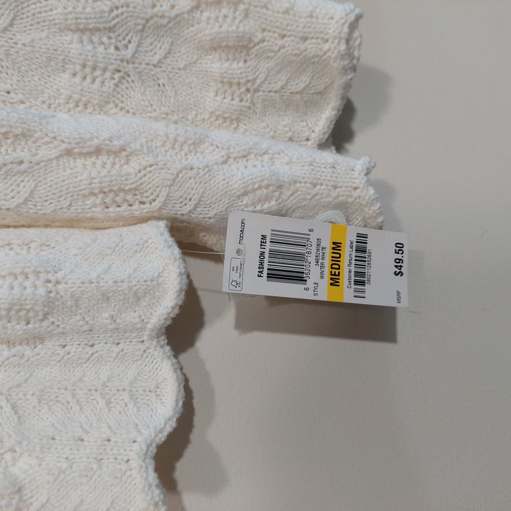 Style & Co. Winter White Cowl Neck Tunic Sweater Women's Size M