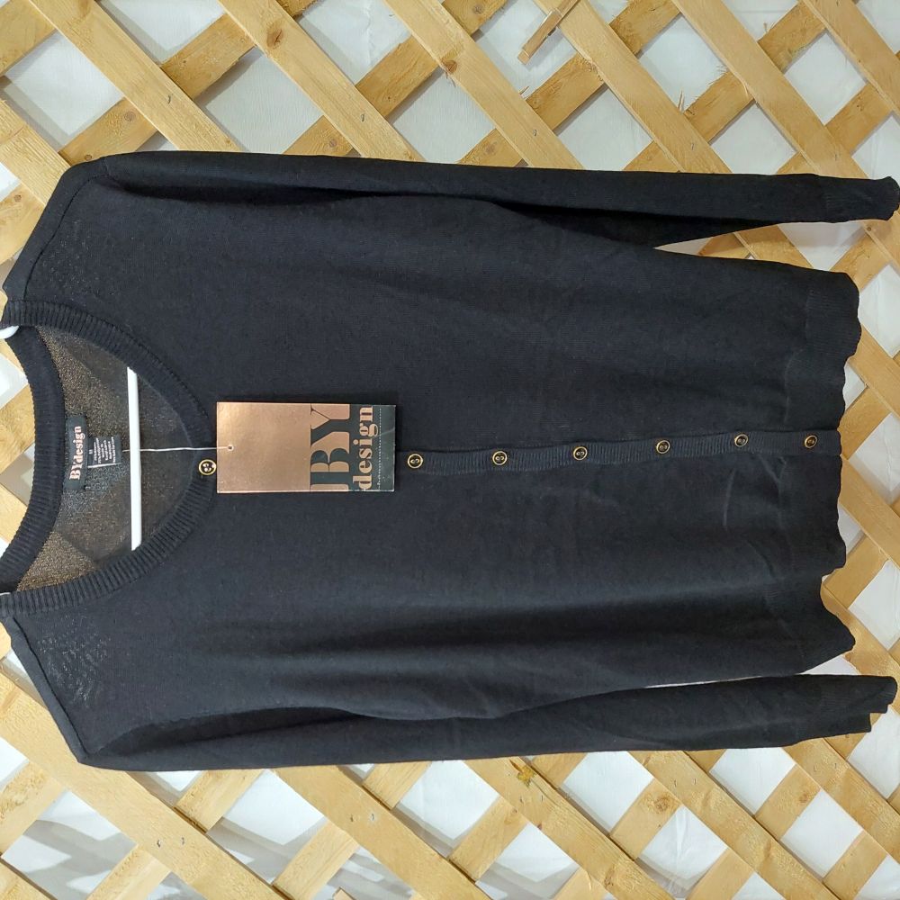 BY Design Black Cardigan Sweater Women's Size M