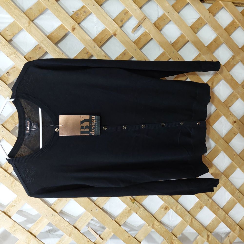 BY Design Black Cardigan Sweater Women's Size M