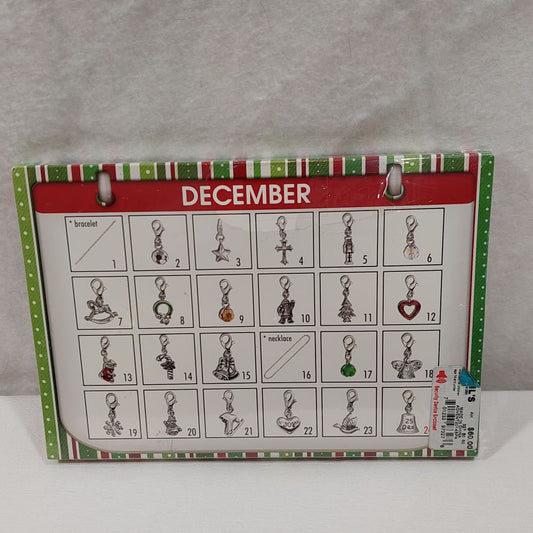 Christmas Advent Calendar Fine Silver Plated Charm Set