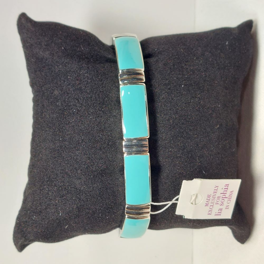 Lia Sophia Faux Turquoise Stretch Bracelet Costume Jewelry