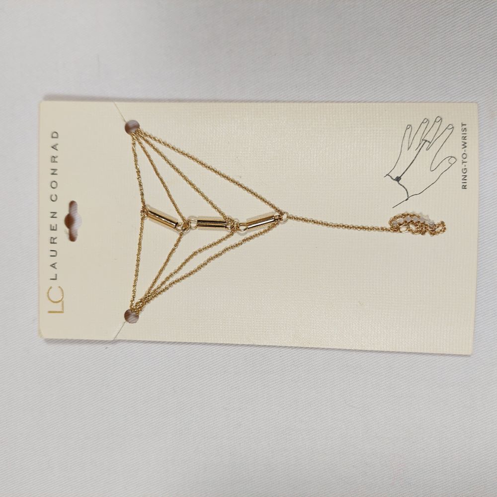 LC Lauren Conrad Cable Chain Ring-to-Wrist Bracelet