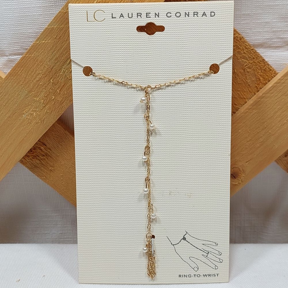 LC Lauren Conrad Peanut Chain Ring-to-Wrist Bracelet