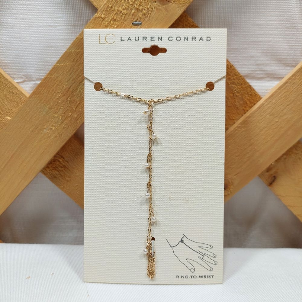 LC Lauren Conrad Peanut Chain Ring-to-Wrist Bracelet