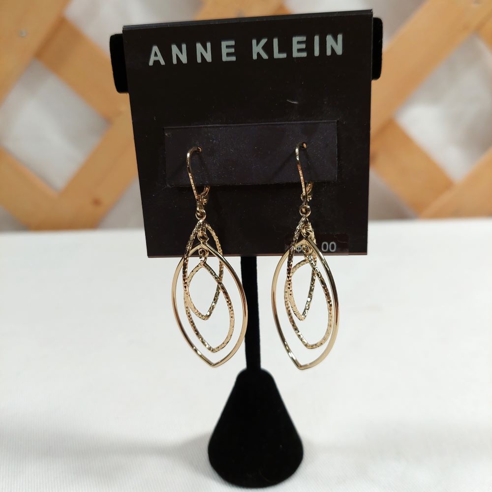 Anne Klein Goldtone Triple Hoop Earrings