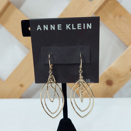 Anne Klein Goldtone Triple Hoop Earrings