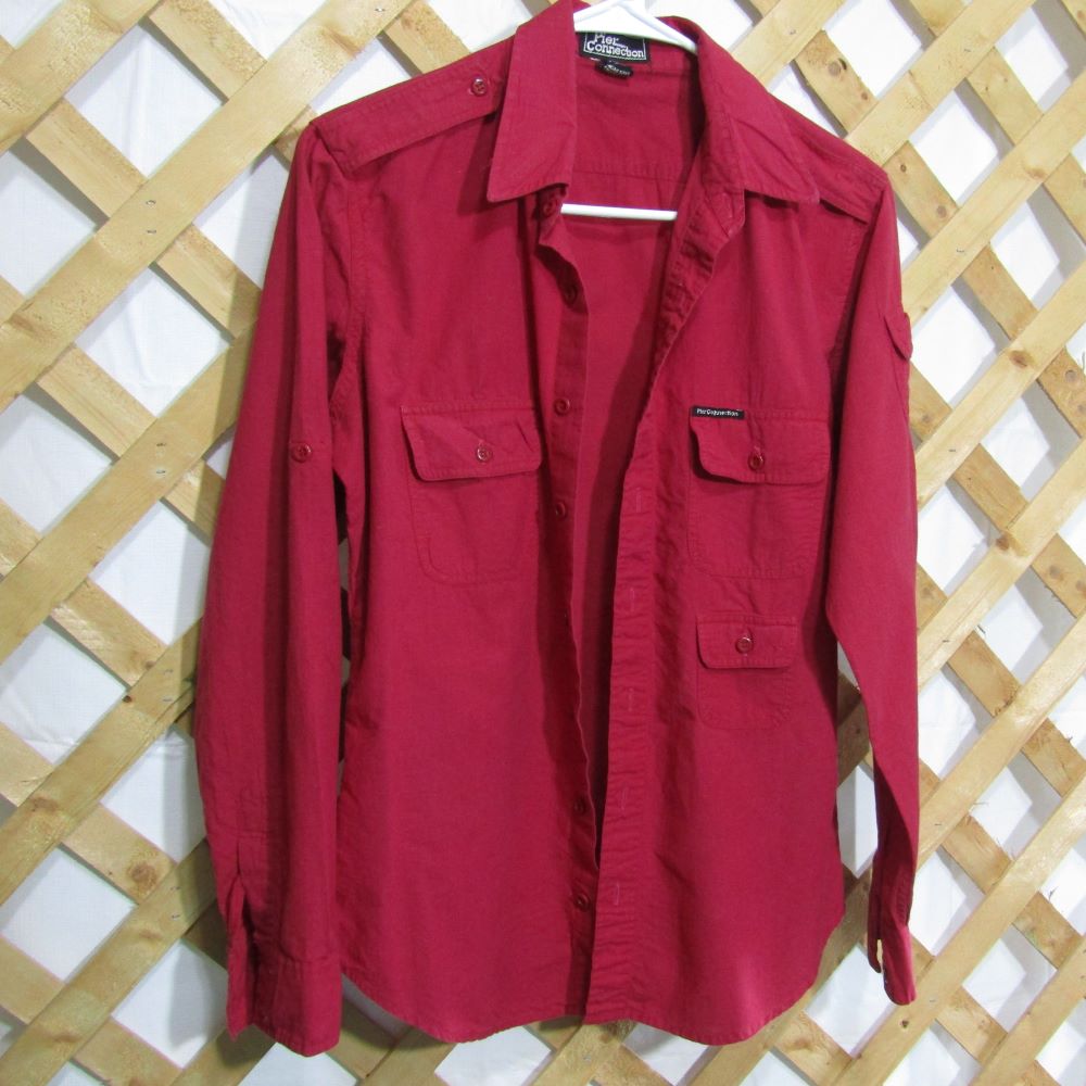 Pier Connection Long Sleeve Shirt 100% Cotton Size Medium