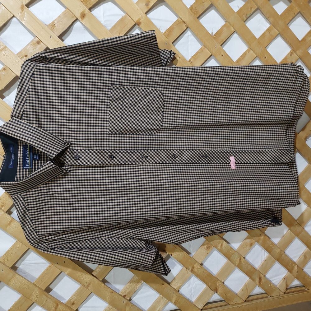 Paul Fredrick Short Sleeve Casual Check Shirt