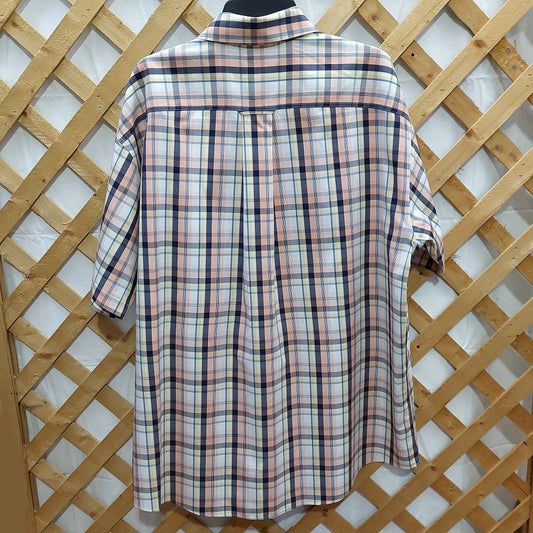 Orvis Check Pattern Short Sleeve Shirt Men's XL