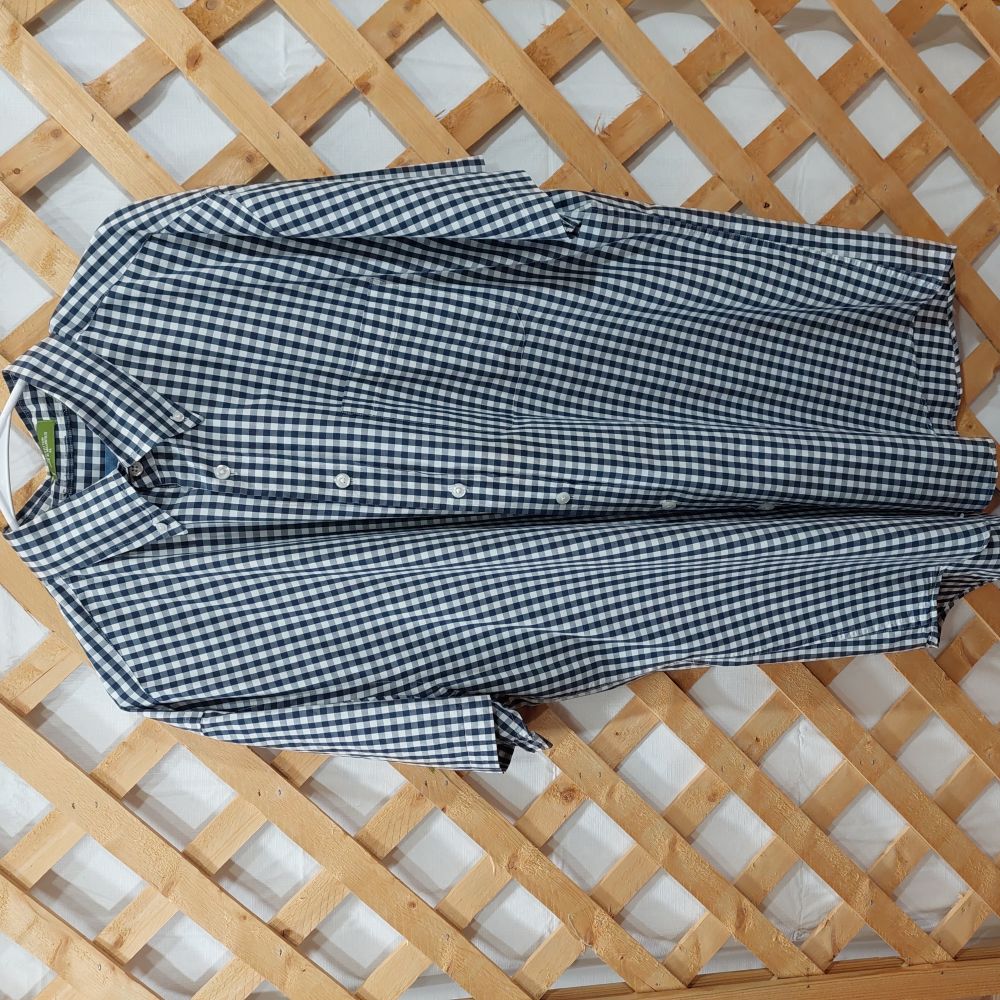 Orvis Gingham Short Sleeve Shirt Men's Size XL