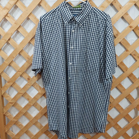 Orvis Gingham Short Sleeve Shirt Men's Size XL