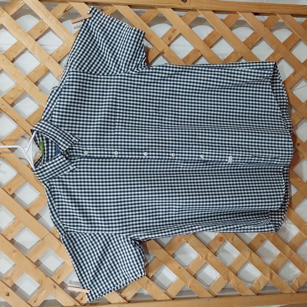 Orvis Gingham Short Sleeve Shirt Men's Size XL