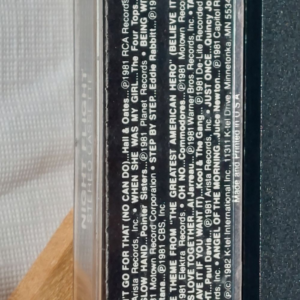 Night Flight Music Cassette Tape 1982