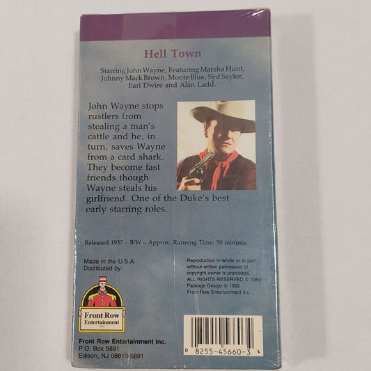 Zane Grey's Hell Town Starring John Wayne VHS Cassette