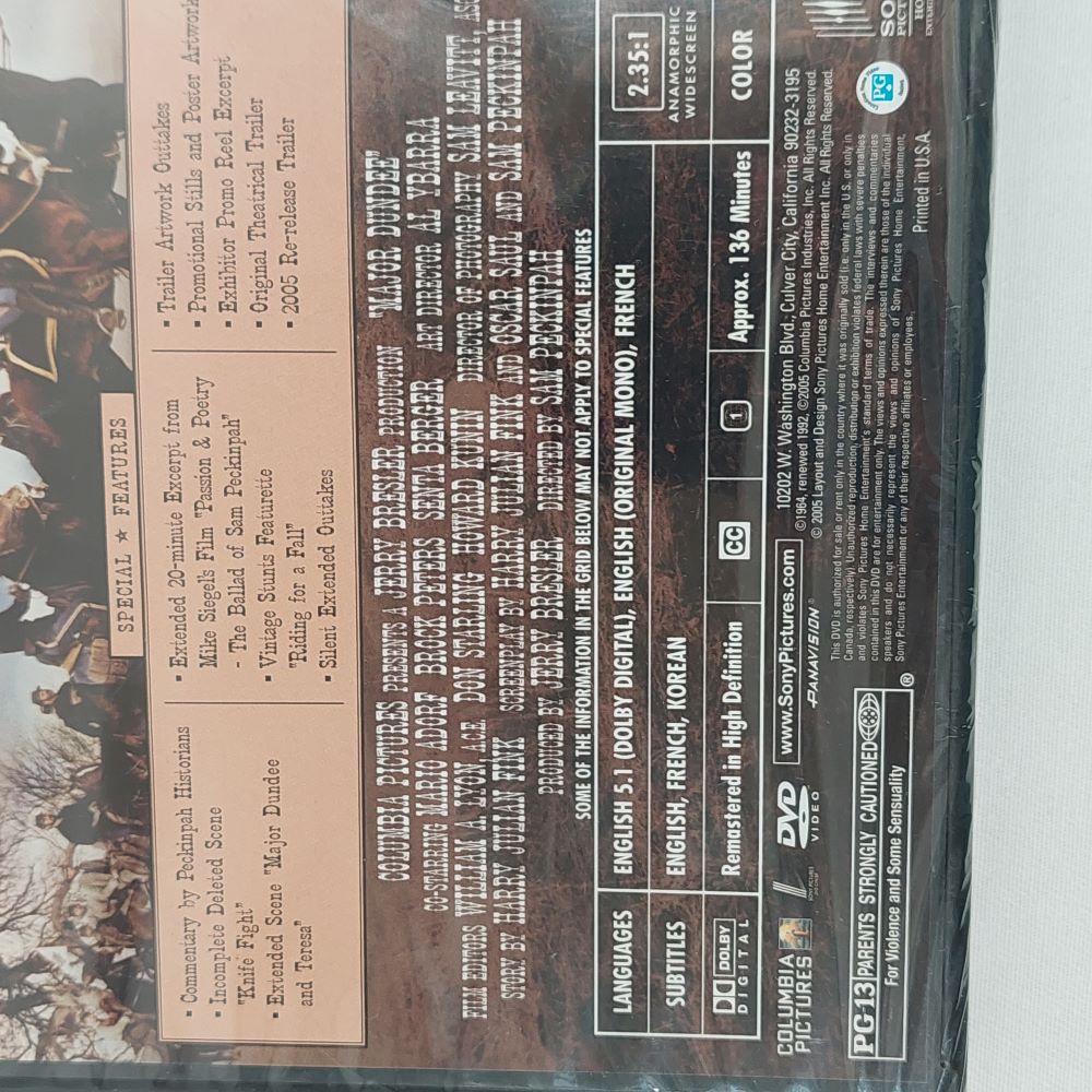 Major Dundee The Extended Version on DVD